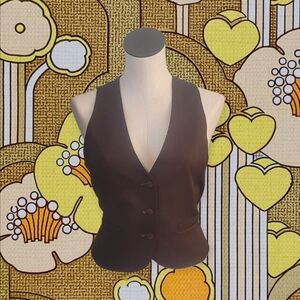 Brown Button-Up Vest